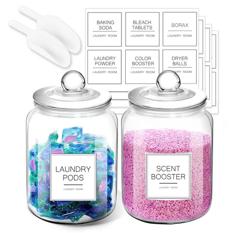 FyndraX half-gallon apothecary jar with lid provides clear visibility and neat storage.