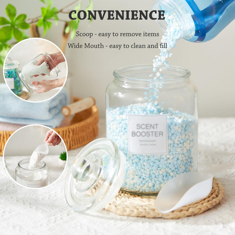 FyndraX versatile jars store pods, powder, scent beads, and dryer items.