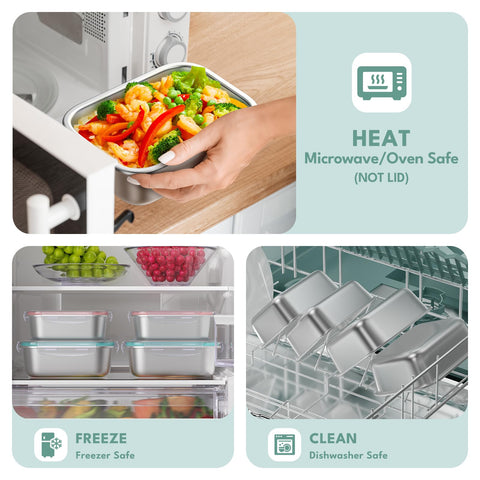 Fyrnova container with lids removed, dishwasher-safe top rack friendly