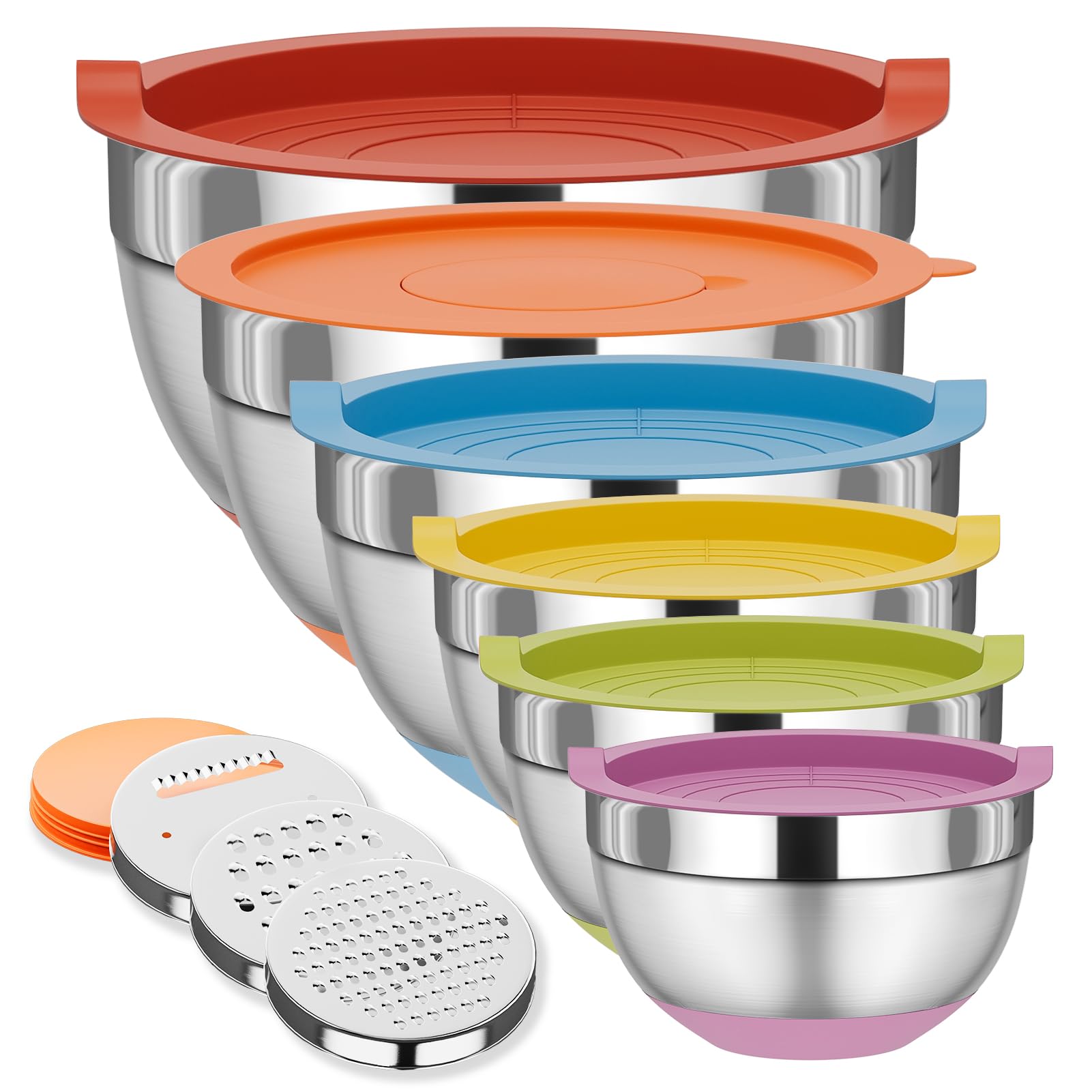 Fyrnova mixing bowls with lids showing a compact storage setup and secure lids