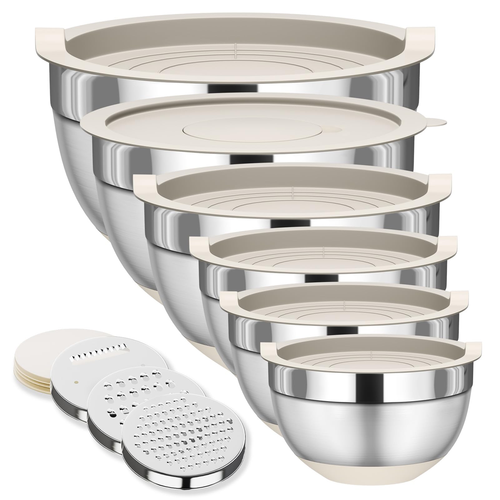 Fyrnova mixing bowls with lids, a complete set for efficient meal prep