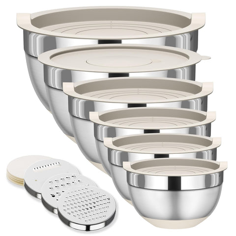 Fyrnova mixing bowls with lids, a complete set for efficient meal prep