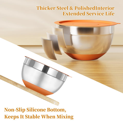 Nestable Fyrnova bowls saving cabinet space in a neat stack