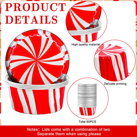 FYSUIMU 60-pack with lids for organized party dessert servings