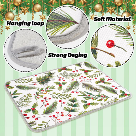 FYSUIMU red and green color palette enhances winter kitchen decor