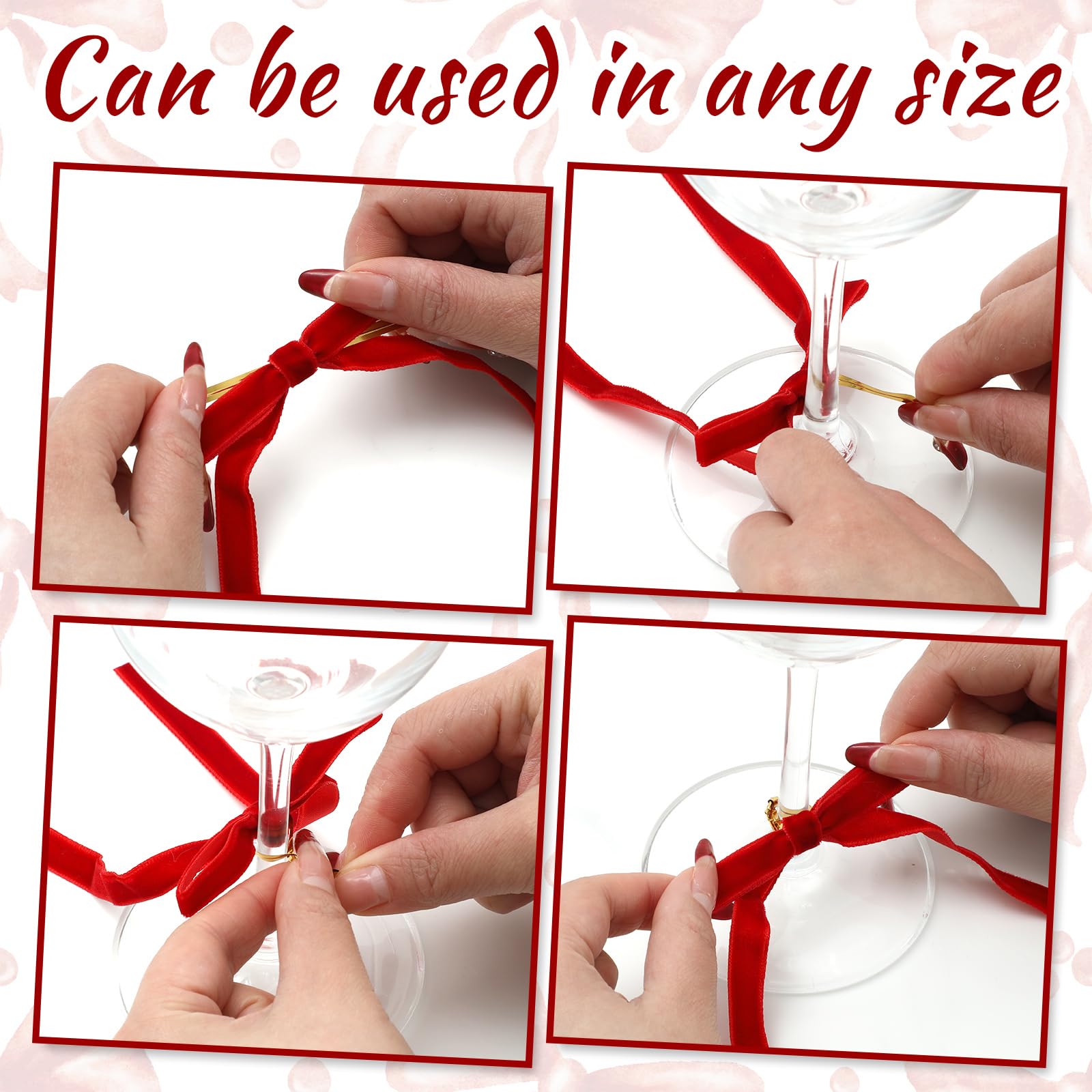 FYSUIMU red bow markers with metal wire are reusable