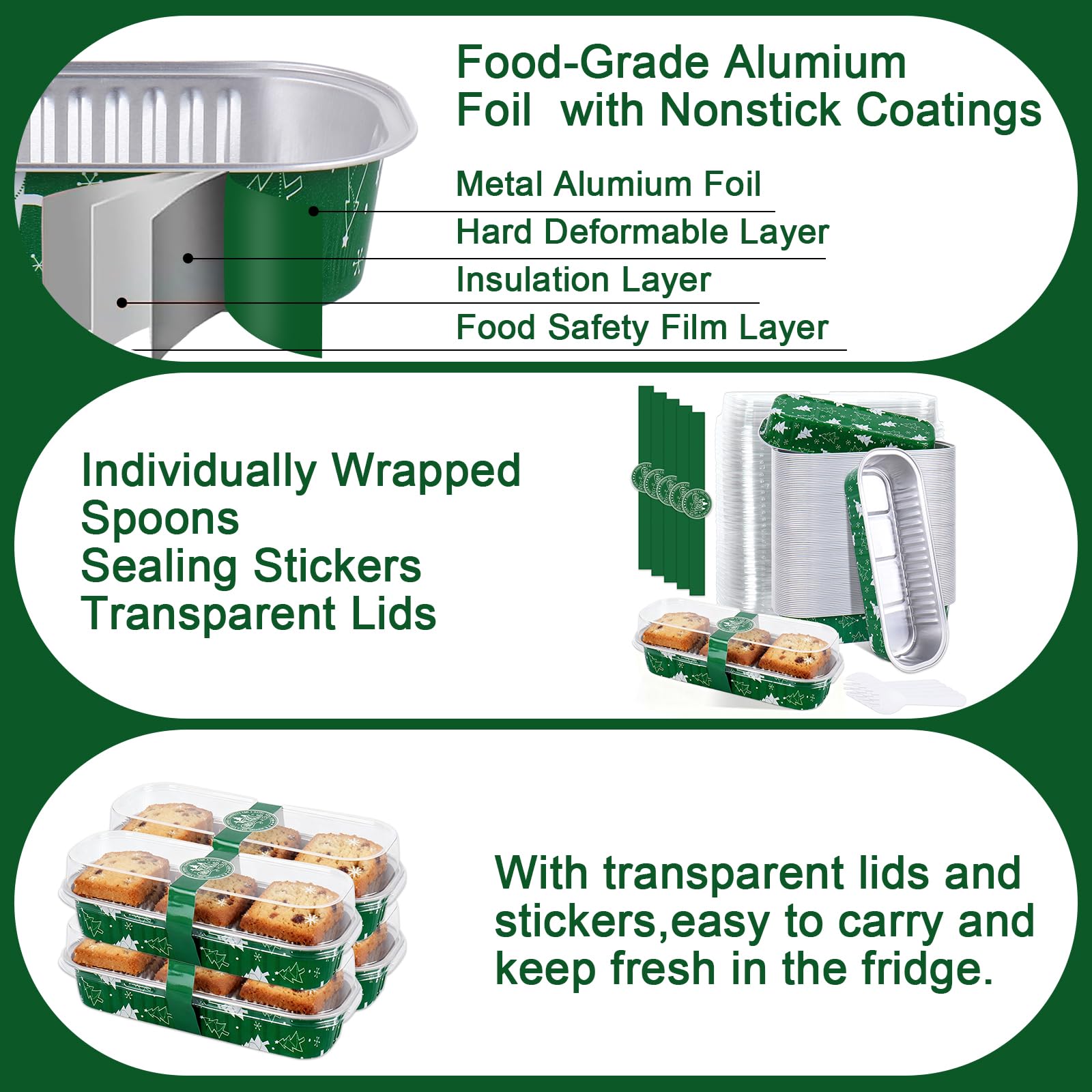 FYSUIMU stackable foil bakeware saves space in storage and transport