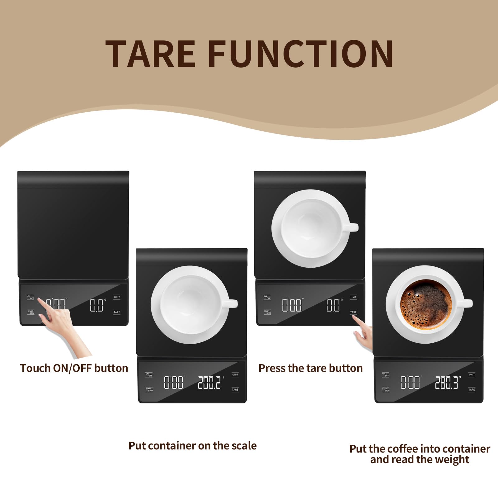 Fyueenix durable ABS body resists scratches and splashes in busy kitchens