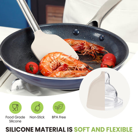 Fyvva Food-Grade Silicone Utensils, BPA-free and odor-free for daily cooking.