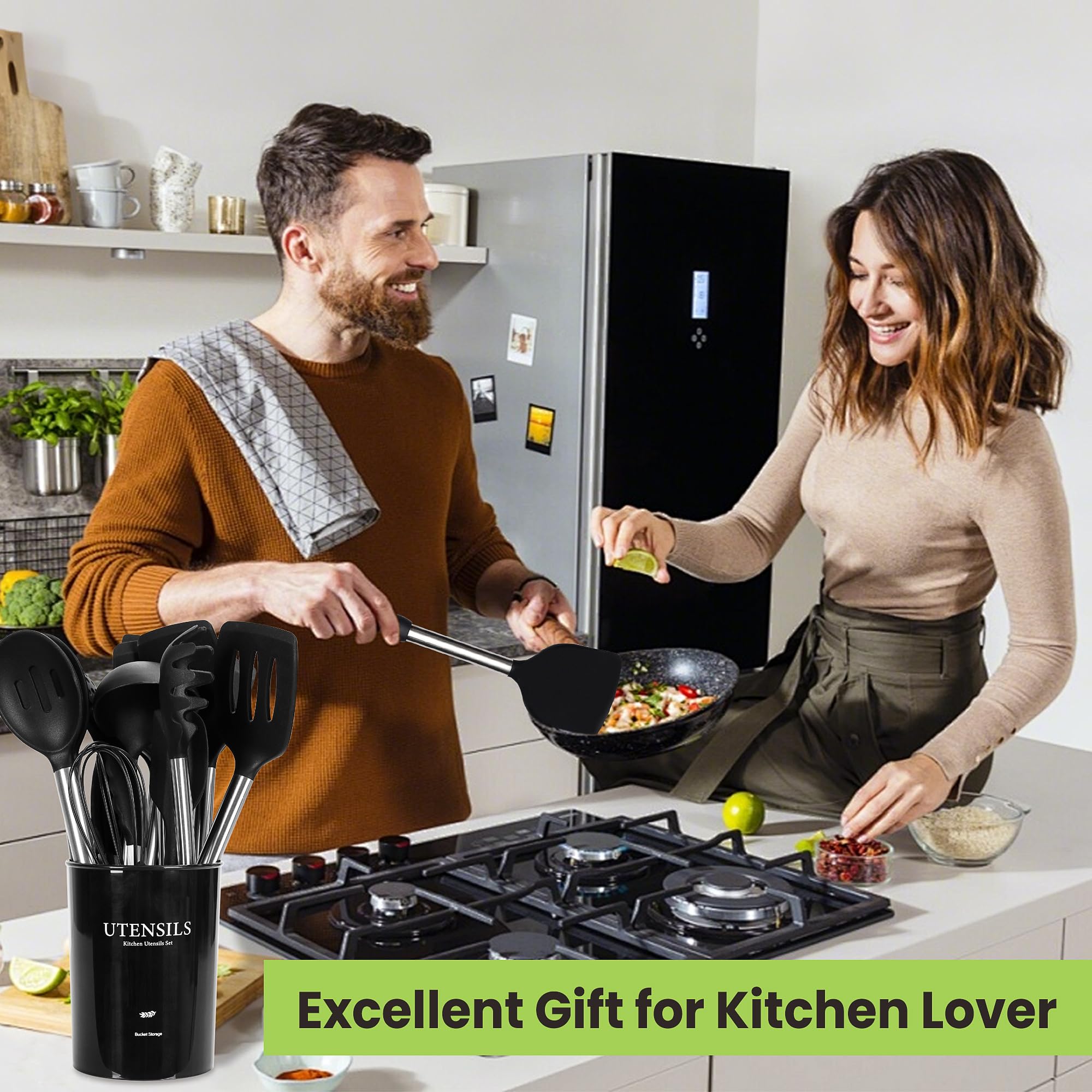Fyva utensil holder included keeps tools within reach