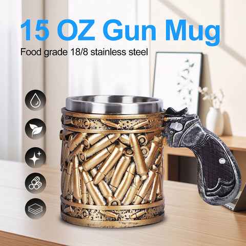 FYXMI gun mug handle provides comfortable grip for everyday use.