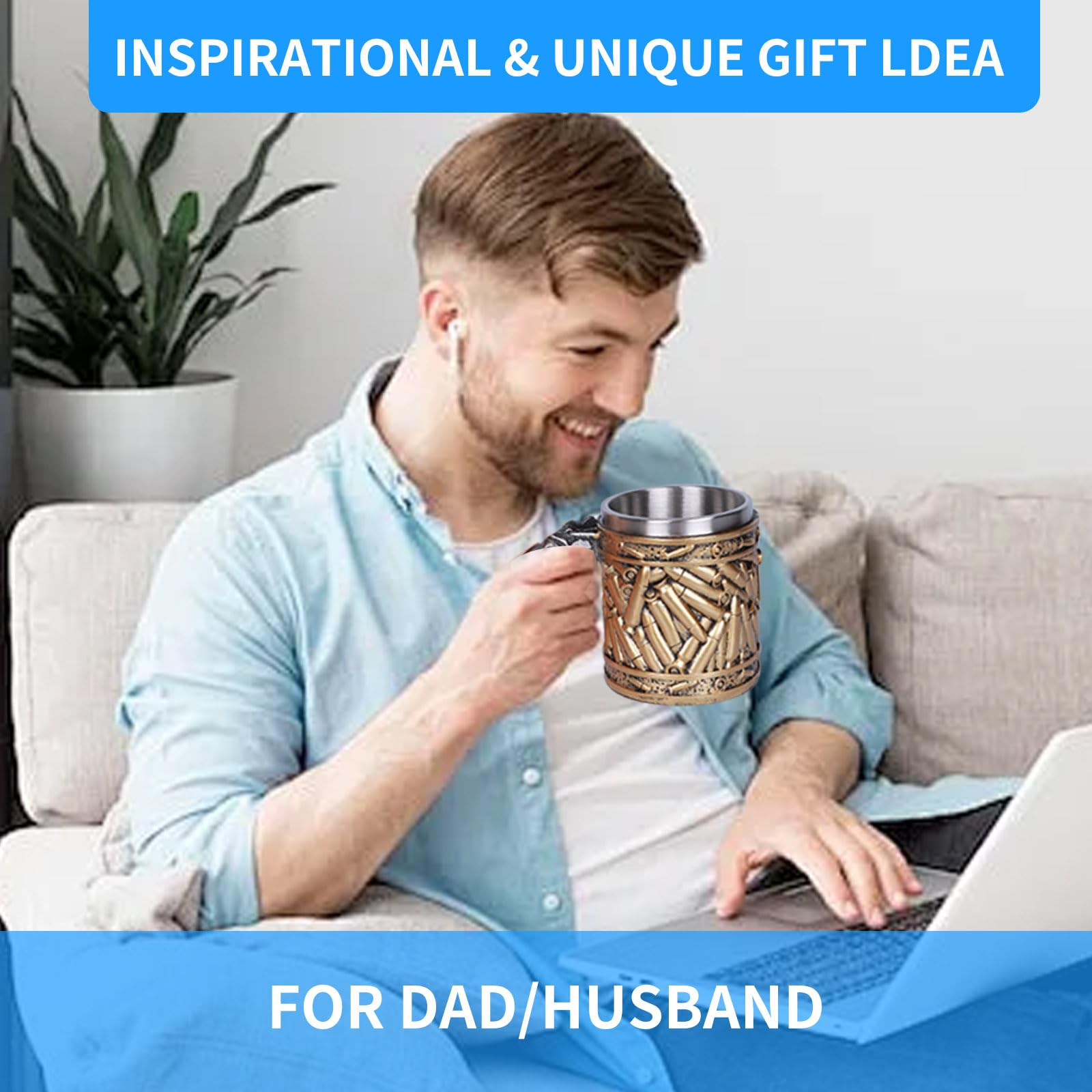 FYXMI gun mug offers thermal stability for coffee or tea.