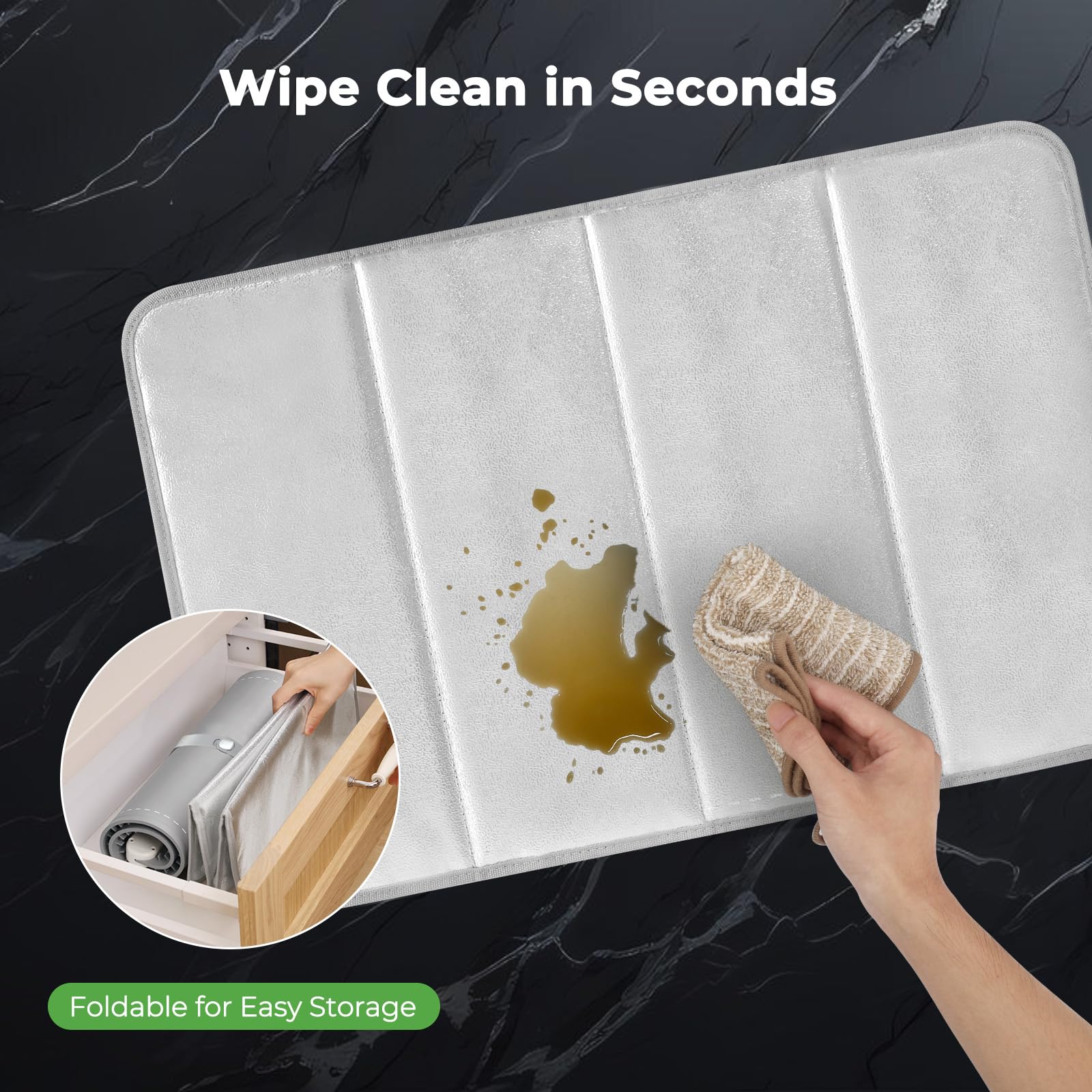 FYY mat demonstrated beside a common kitchen appliance for use