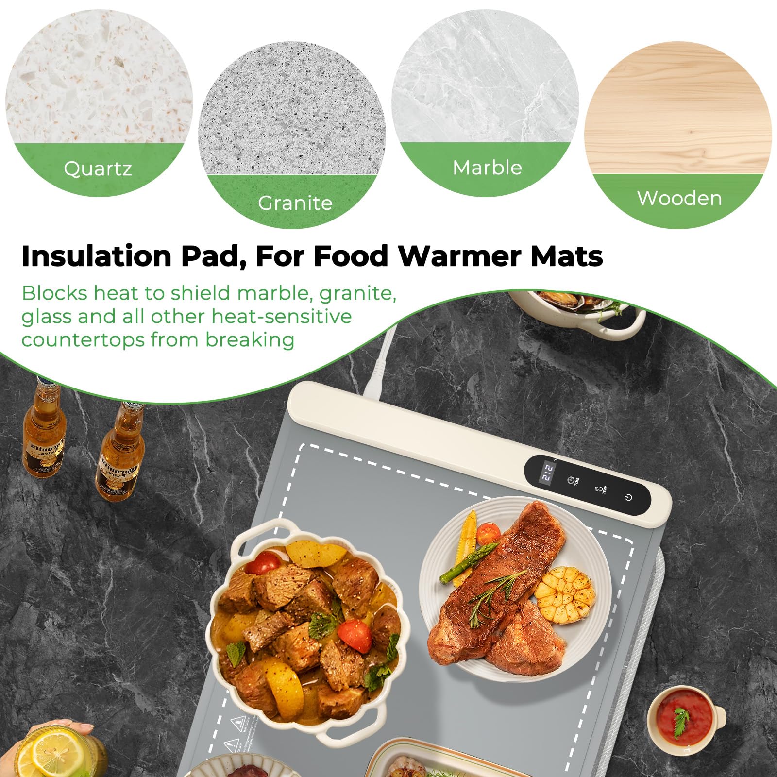 FYY waterproof and oil-resistant surface cleans quickly with a wipe.