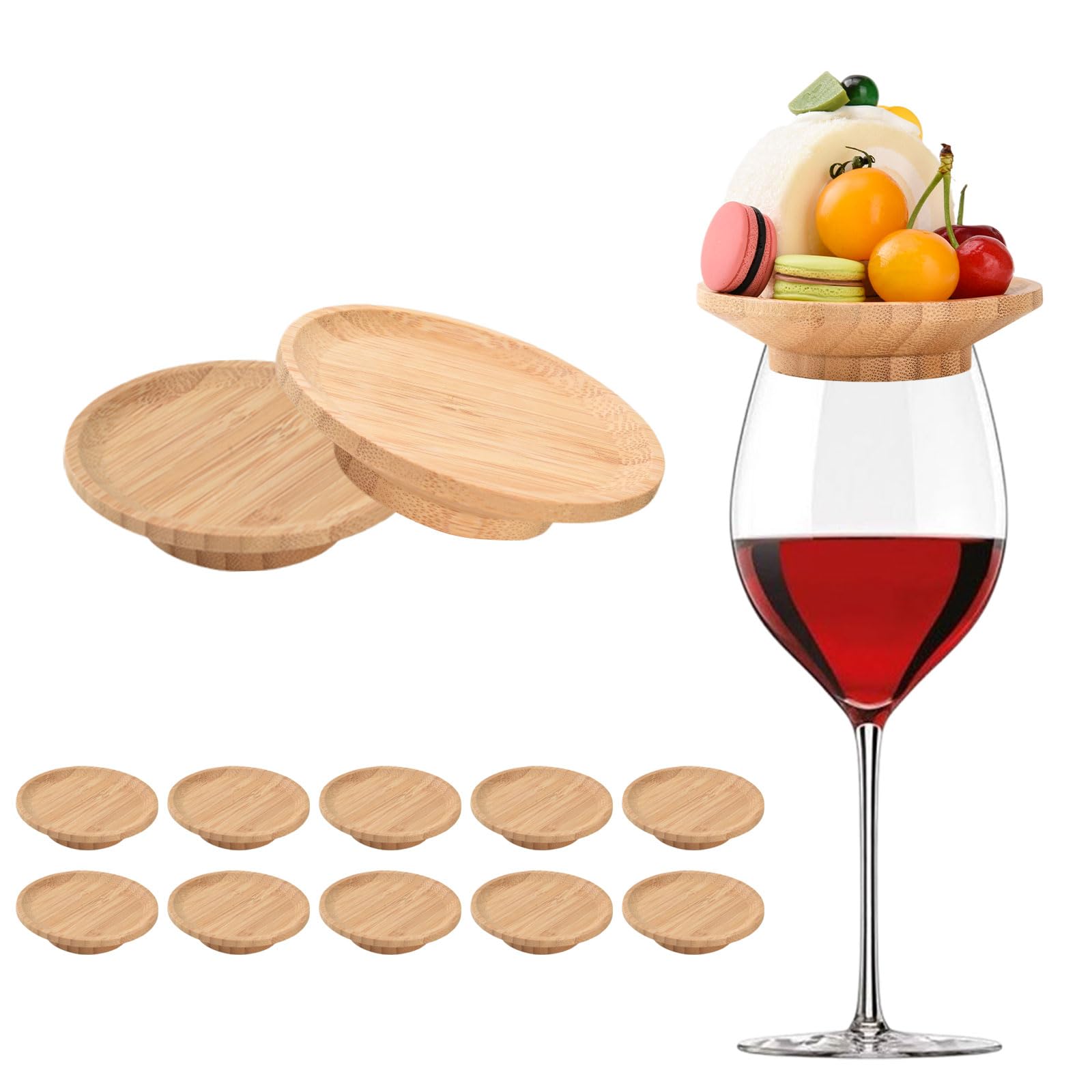 FZMEHL wine glass topper plate protects wine from splashes during parties.