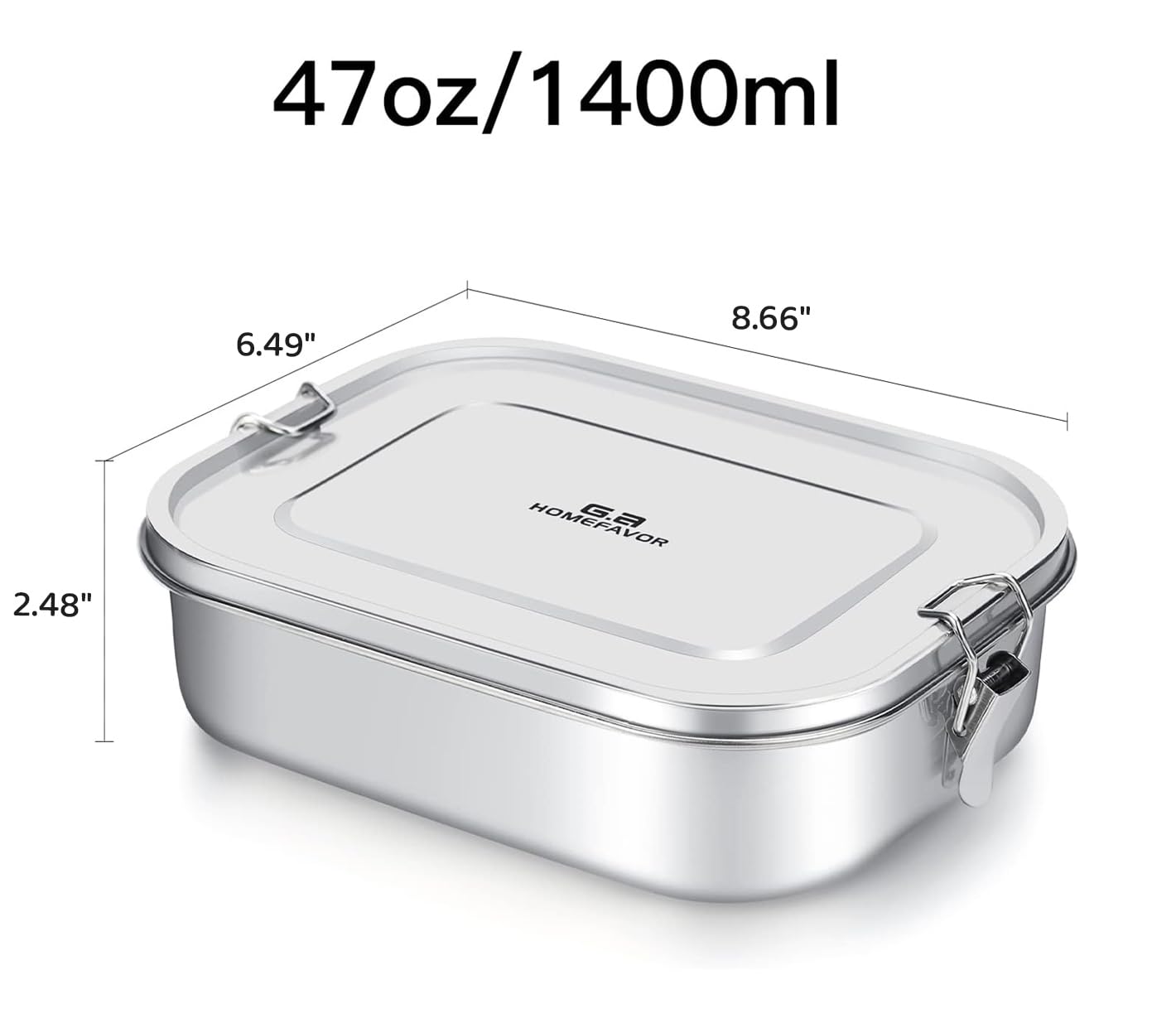 G.a HOMEFAVOR bento box is dishwasher safe for easy cleanup.