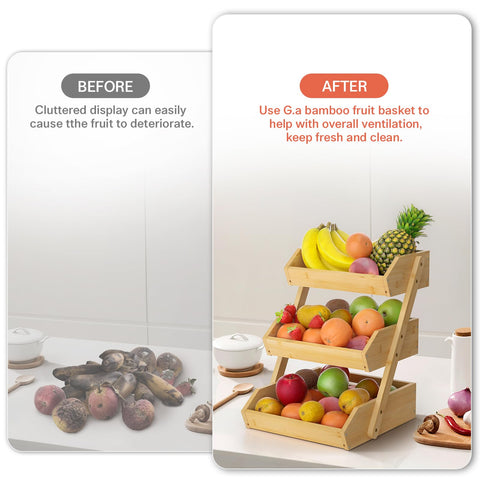 G.a HOMEFAVOR three-tier organizer highlights ample storage capacity.