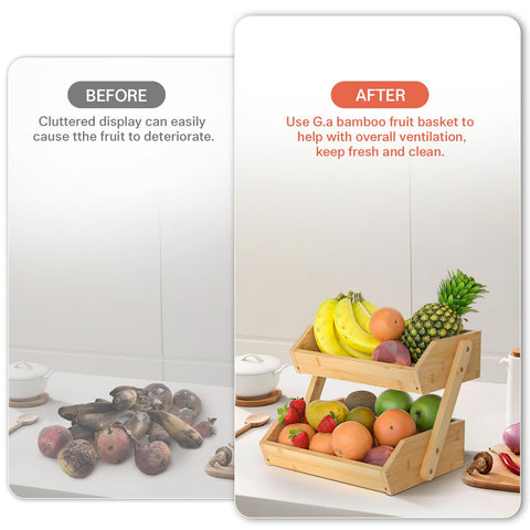 G.a HOMEFAVOR sturdy countertop stand uses 1.5 cm thick bamboo.