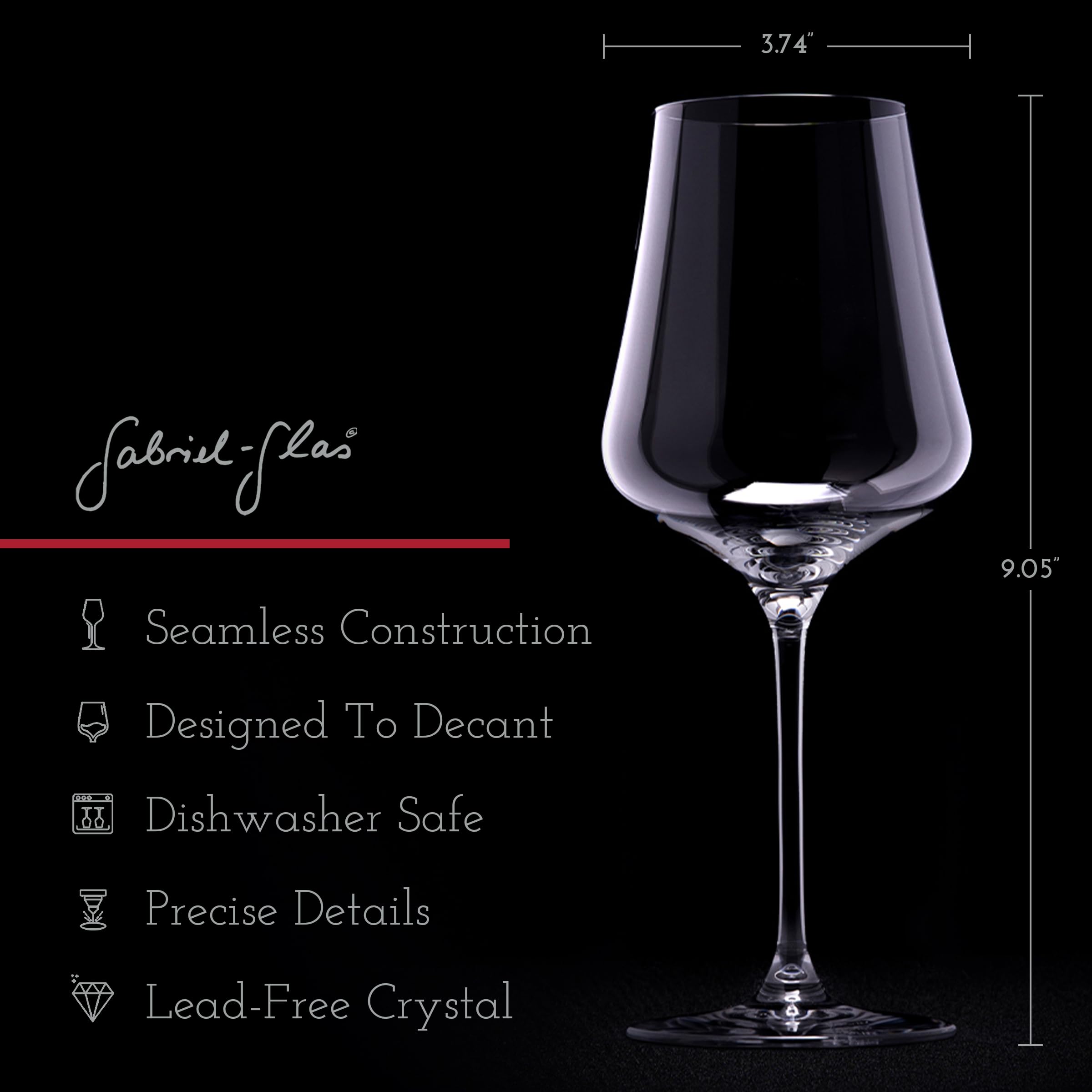 Gabriel-Glas close-up bowl reveals broad rim to enhance aroma and bouquet