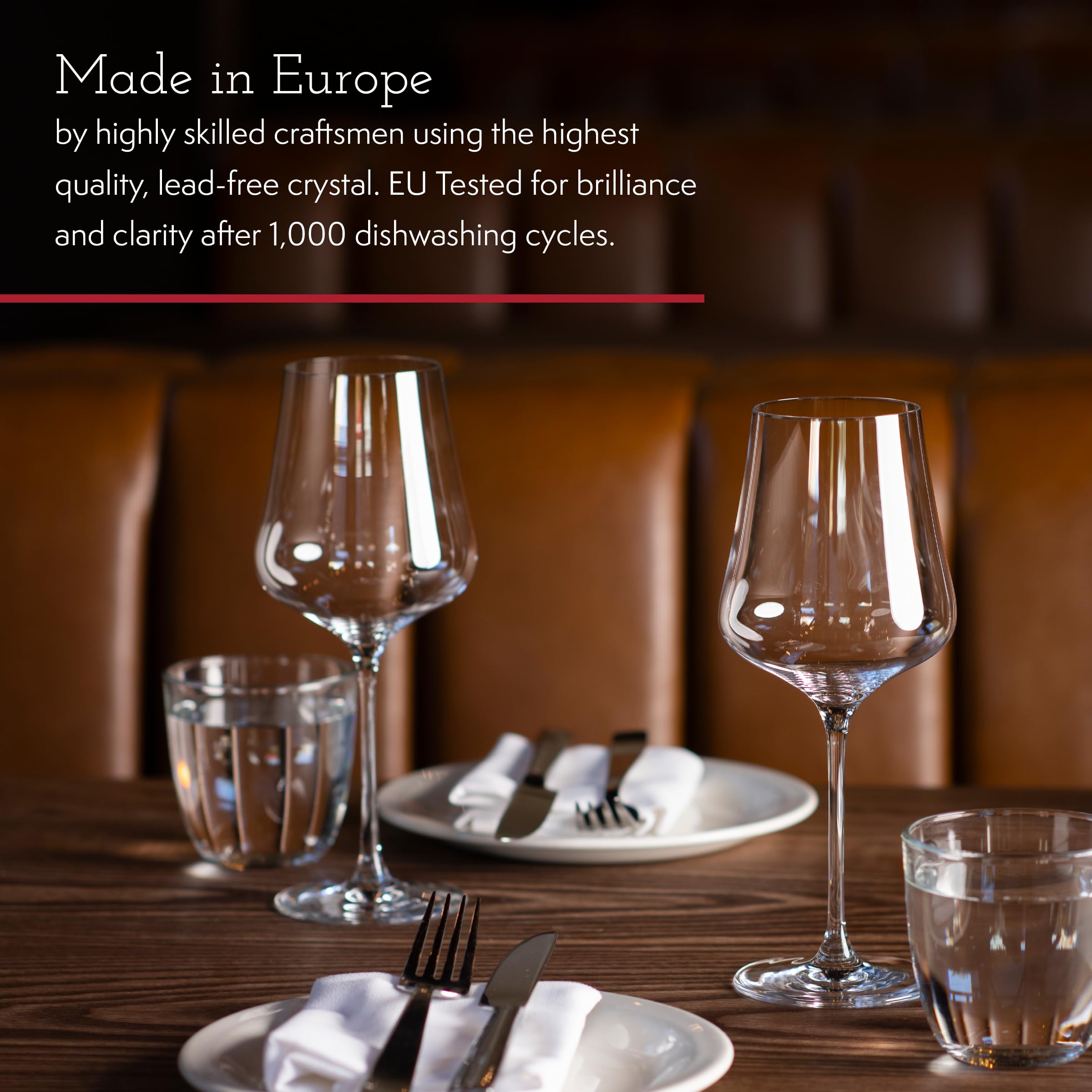 Gabriel-Glas dishwasher-safe claim image emphasizes easy cleaning after gatherings