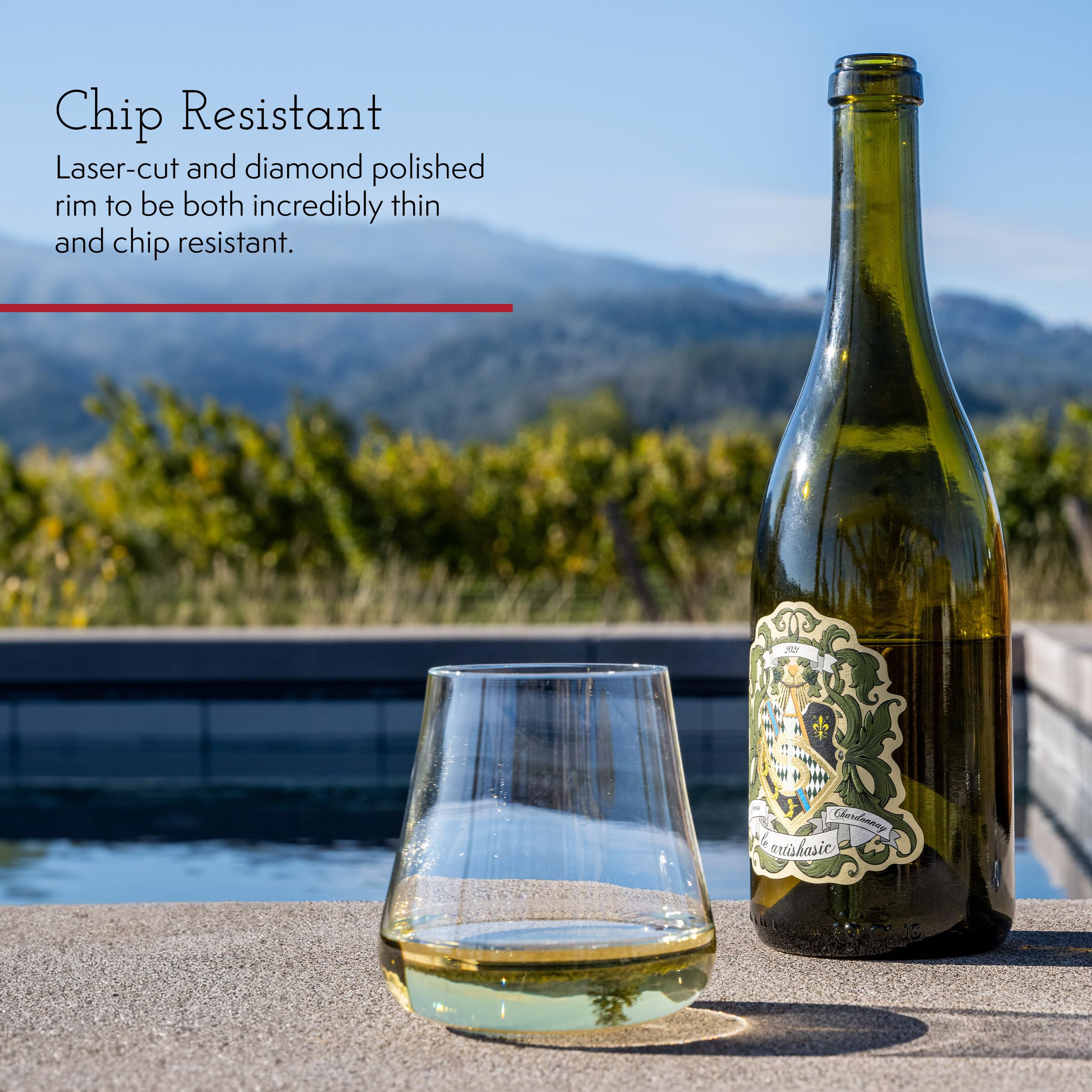 Gabriel-Glas dishwasher-safe glass designed for quick, easy cleanup