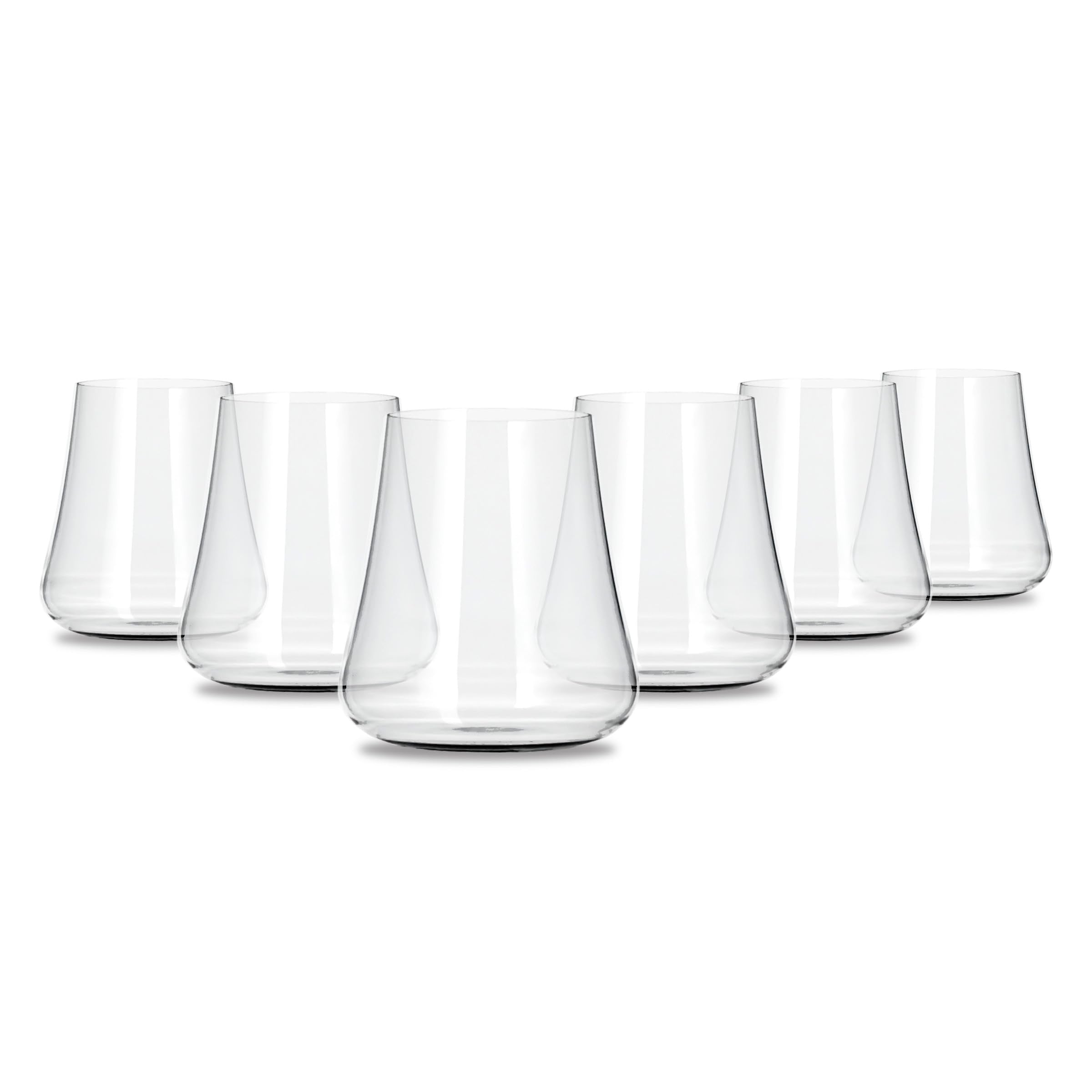 Gabriel-Glas stemless crystal wine glass silhouette showing elegant shape and easy handling