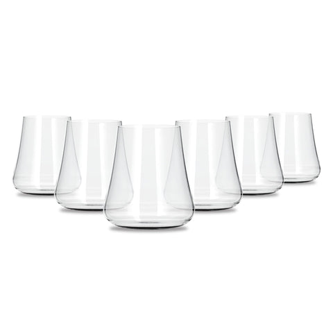 Gabriel-Glas stemless crystal wine glass silhouette showing elegant shape and easy handling