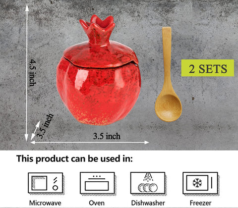 GABROC ceramic glaze close-up shows vibrant pomegranate design.