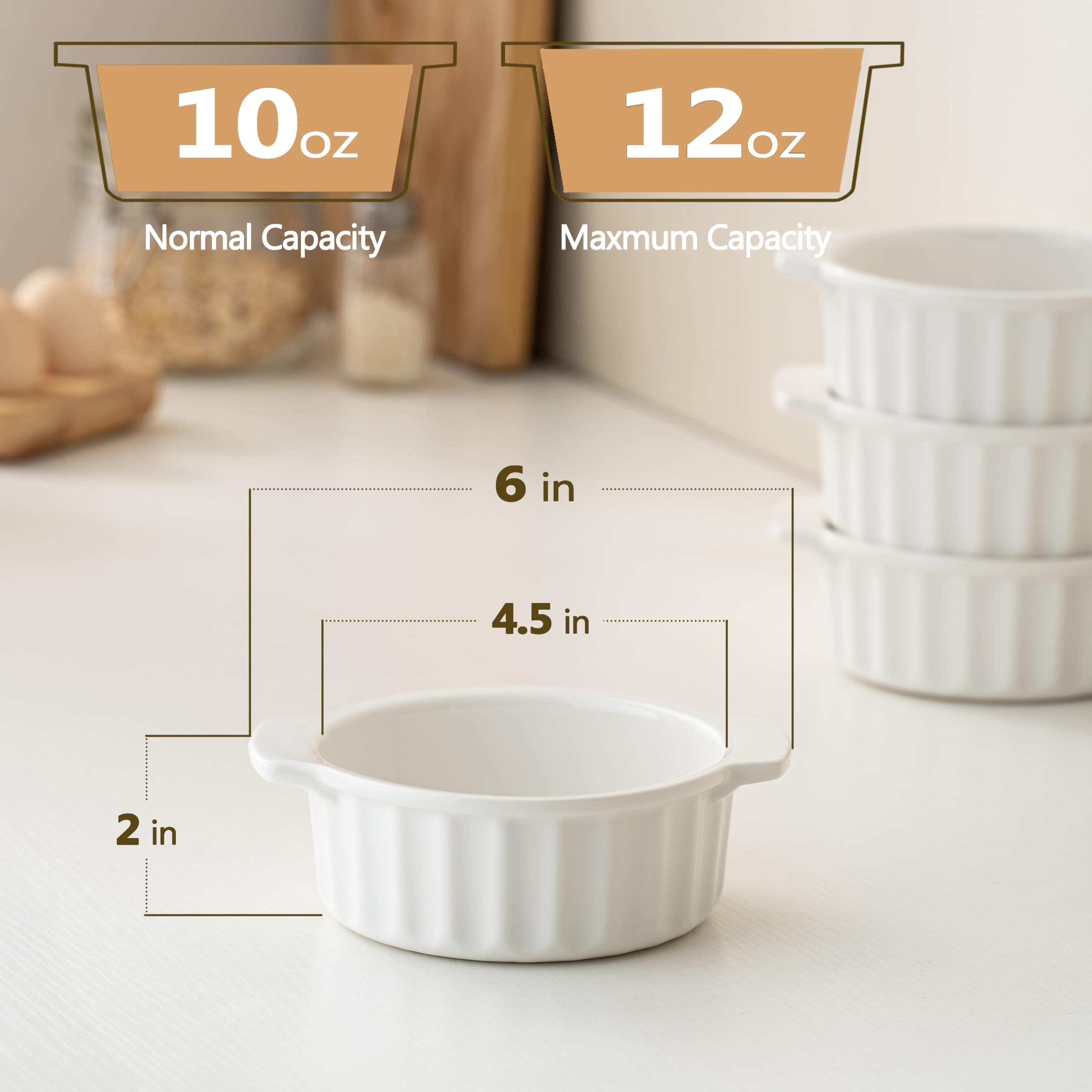 Gacoree French onion soup bowls with handles for easy, hot service.