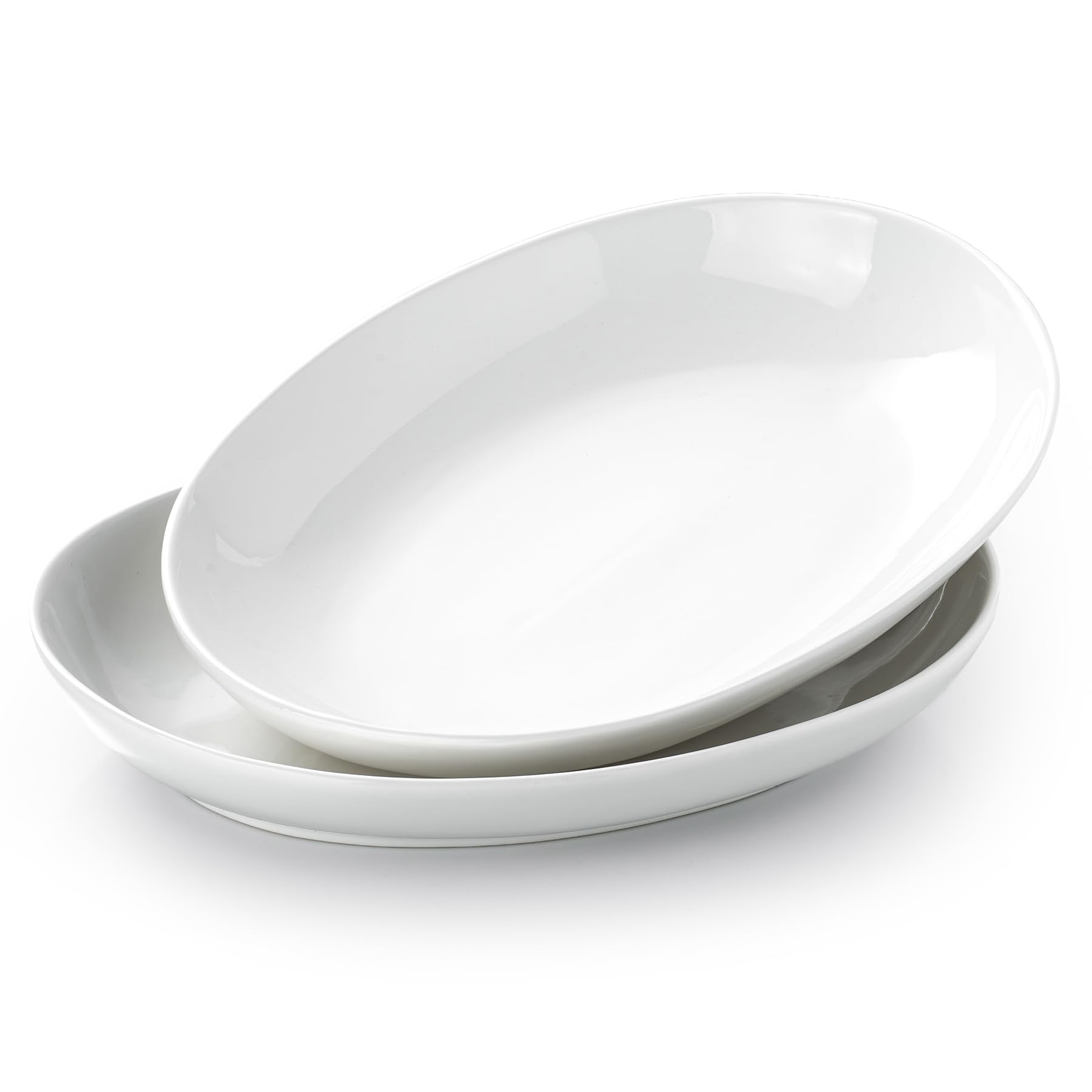 Gacoree 14-inch oval serving platter with a deep rim for spill control