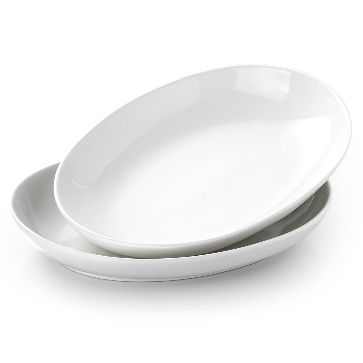Gacoree 14-inch oval serving platter with a deep rim for spill control