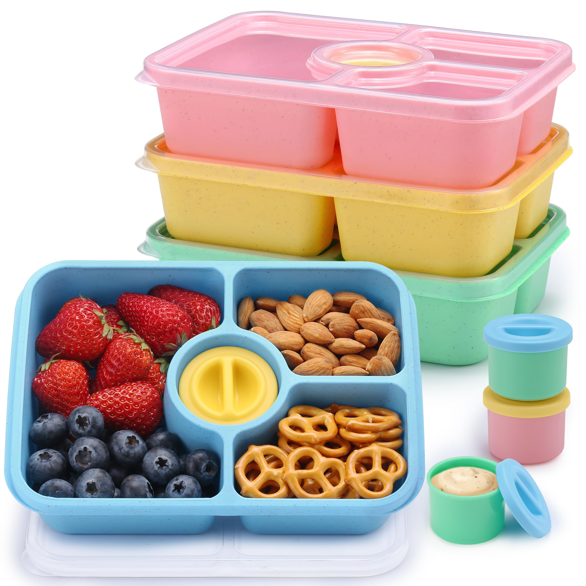 GadgBlizza Bento colorfully styled 4-pack for easy lunch packing
