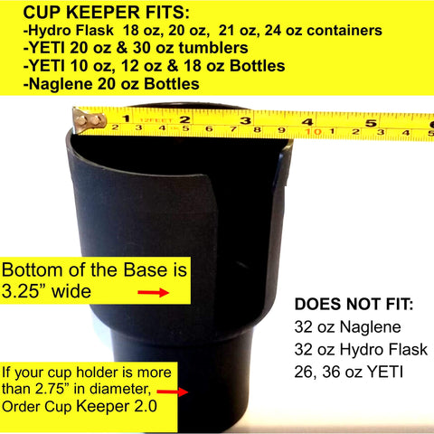 Gadjit Cup Keeper installs tool-free in a vehicle cup holder