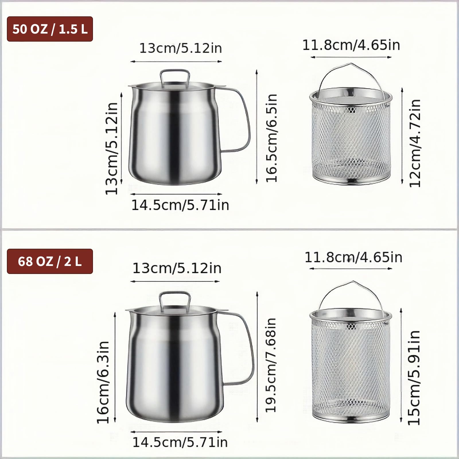 GADO basket and strainer keep debris out of cooking oil