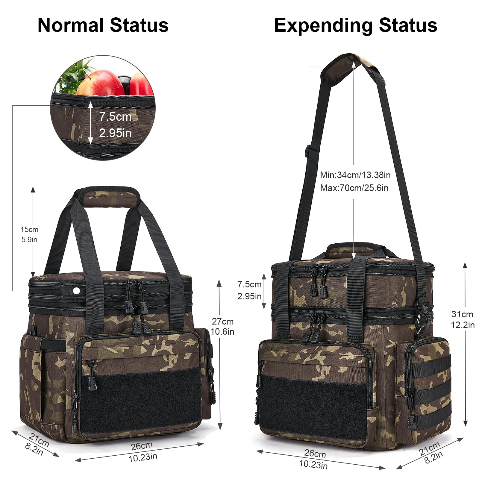 Gafetrey insulated lunch bag with triple insulation keeps foods fresh and tasty.