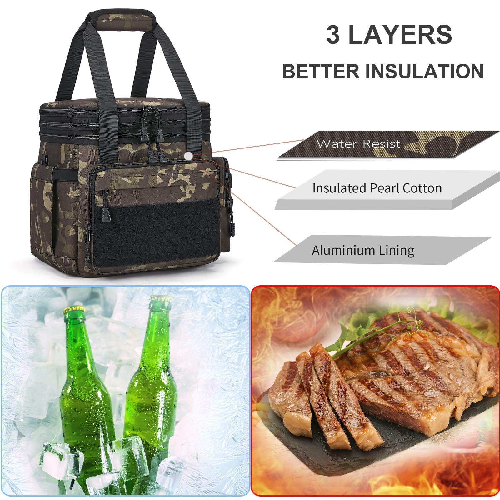 Gafetrey leakproof aluminum lining prevents spills and eases cleaning.
