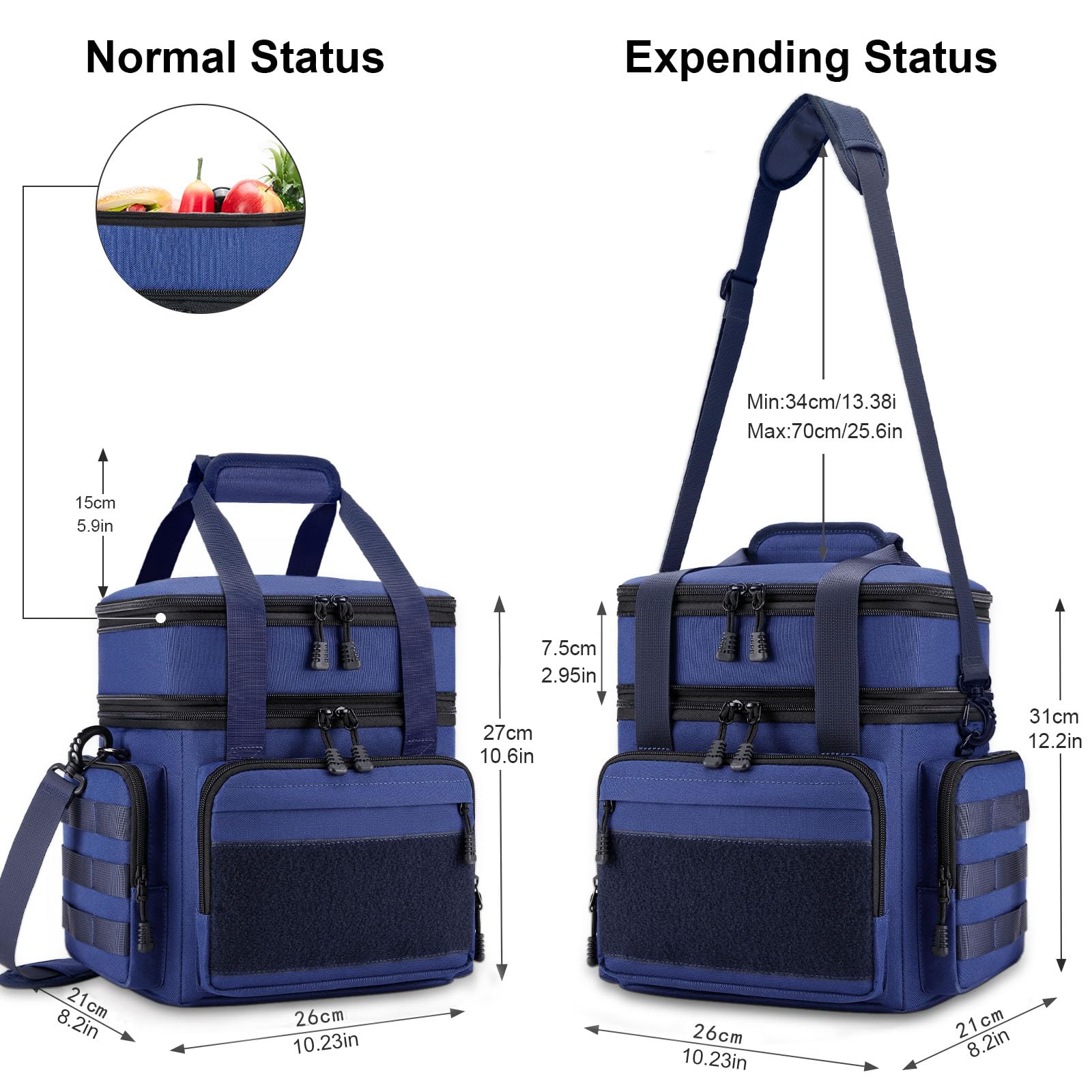 Gafetrey lunch box triple insulation keeps meals fresh and temperature-controlled