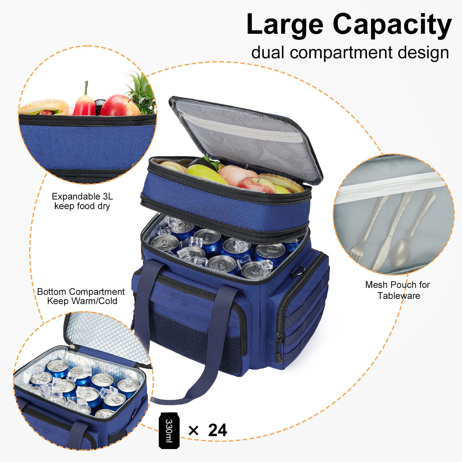 Gafetrey lunch box exterior withstands rain with leakproof aluminum lining