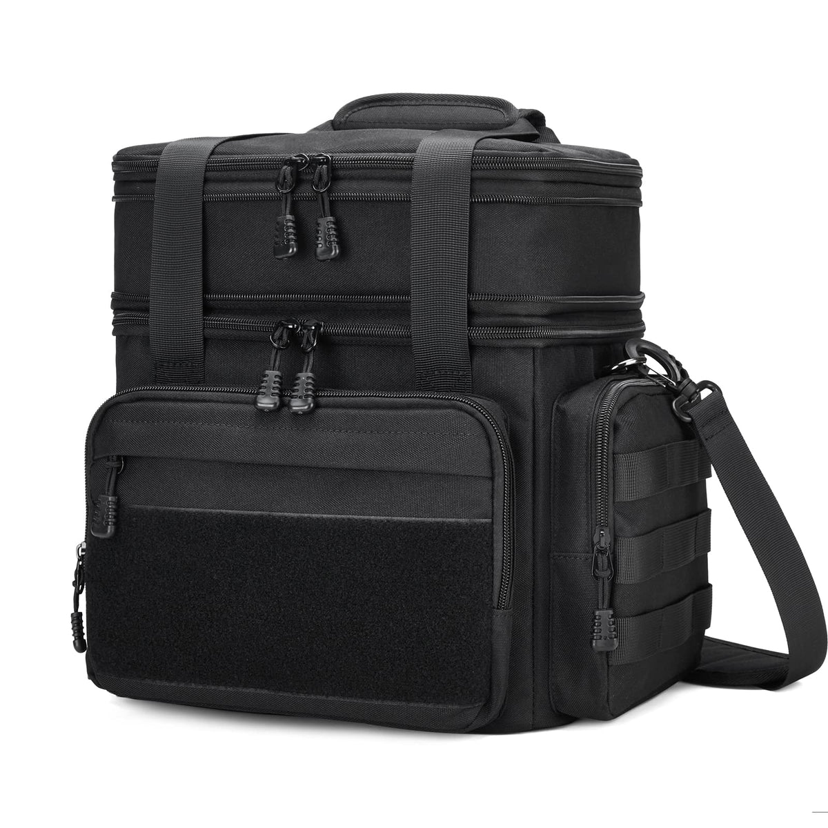 Gafetrey tactical lunch box main compartment shows dual zones for hot and cold meals at work.