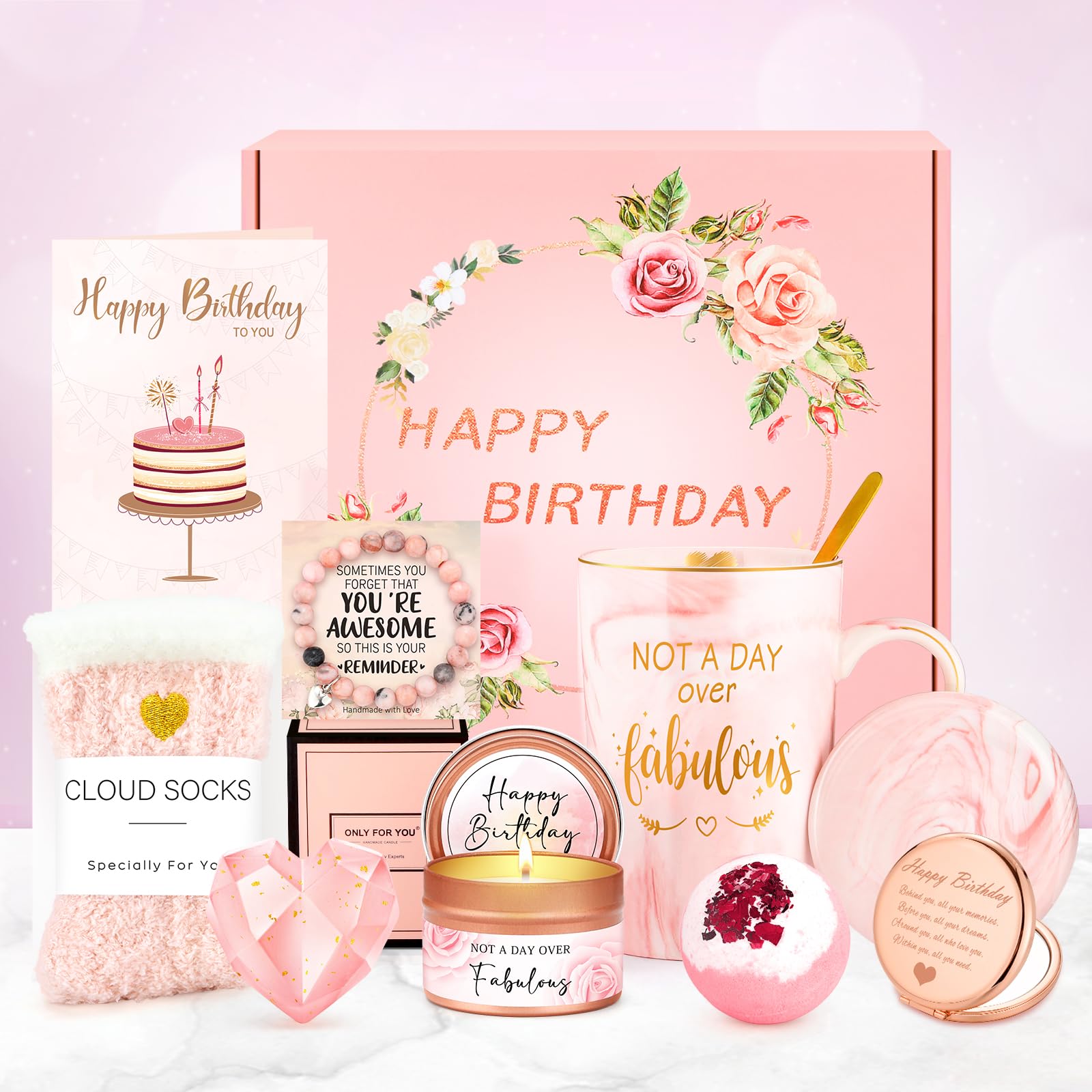 Gagalico birthday mug with lid and spoon for convenient gifting and daily use.
