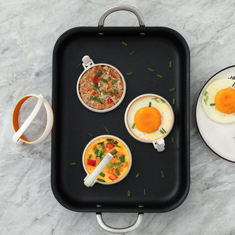 GAGAQI dishwasher-safe egg ring set for easy cleanup