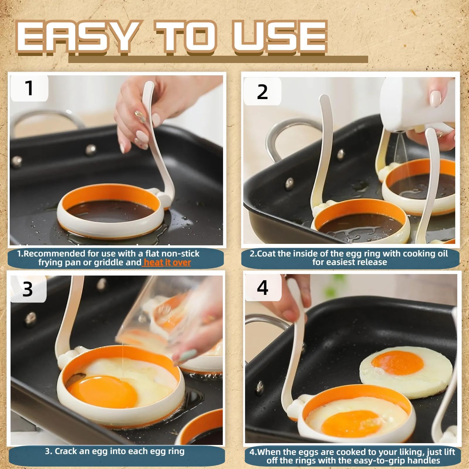 GAGAQI egg ring fits bagels and English muffins for sandwiches