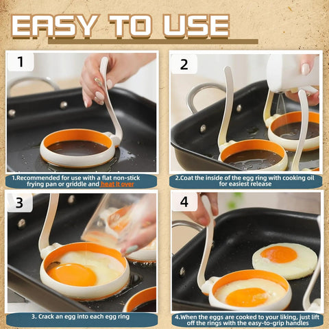 GAGAQI egg ring fits bagels and English muffins for sandwiches