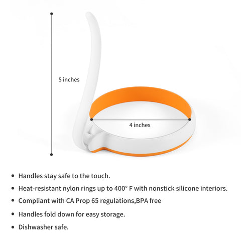 GAGAQI nonstick egg ring for pancakes and eggs release