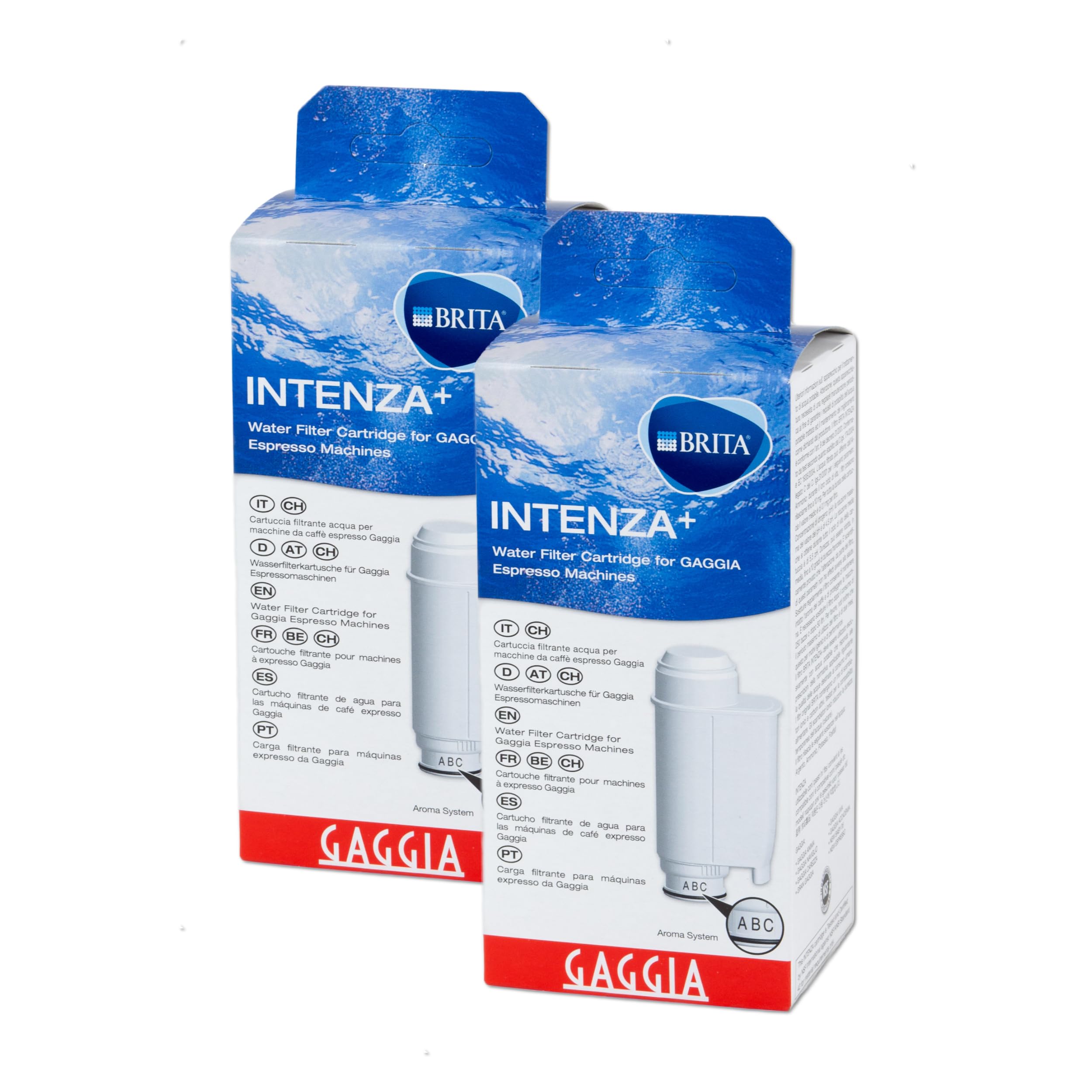 Gaggia Intenza double pack front view for clean espresso preparation
