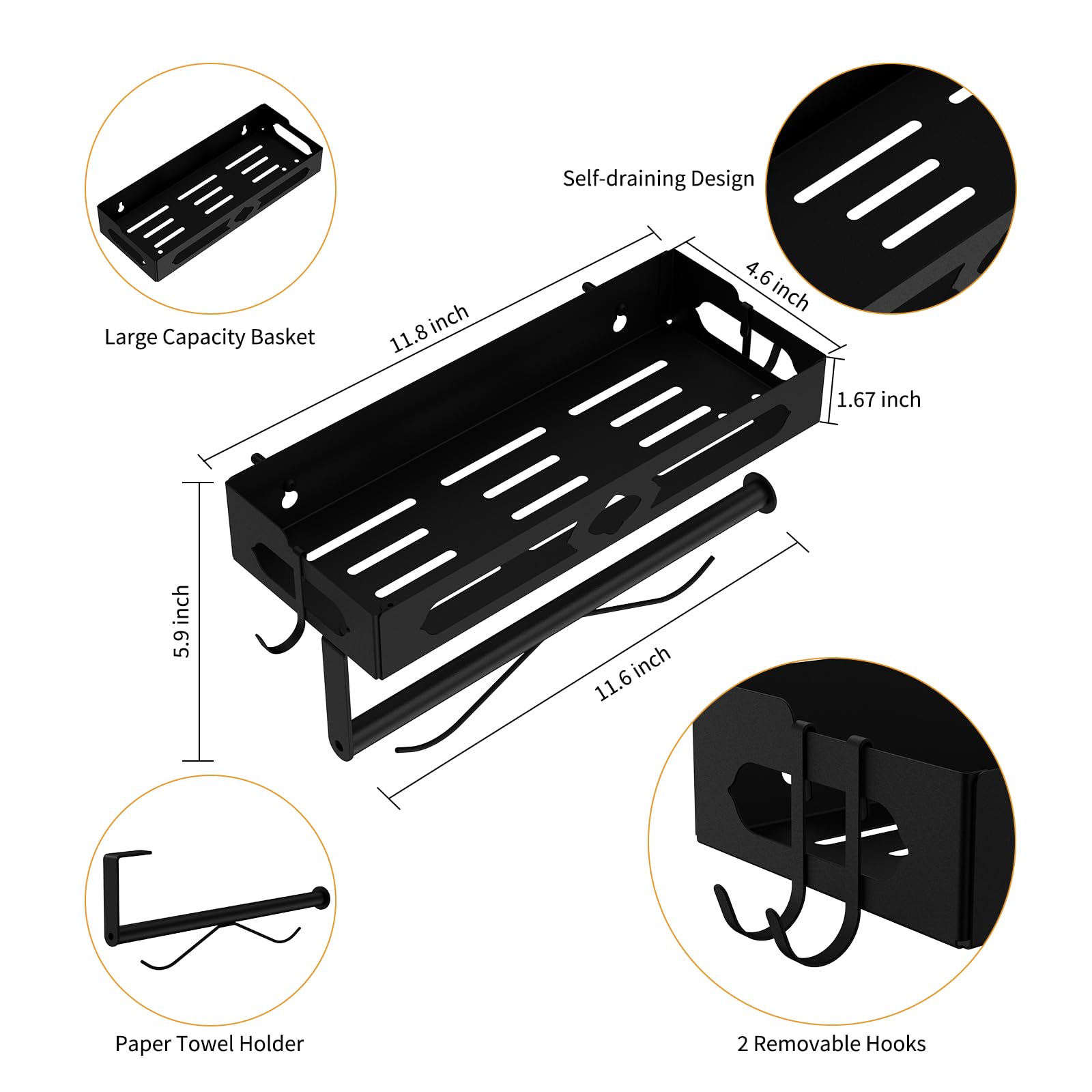 Gaguiup wall mount installation offers adhesive or screws for versatility.