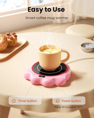 Gaiatop Mug Warmer offers three temperature settings for different drinks.