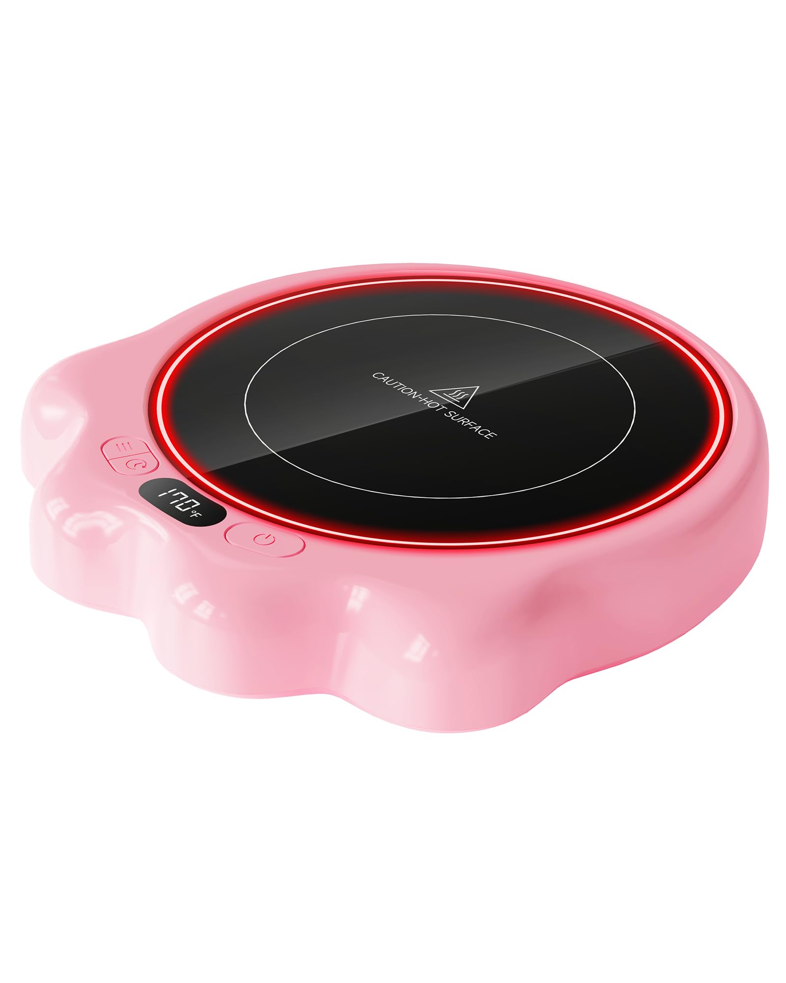 Gaiatop Mug Warmer with cat paw plate keeps beverages warm at your desk.