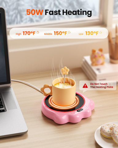 Gaiatop Mug Warmer LED display shows temperature clearly.