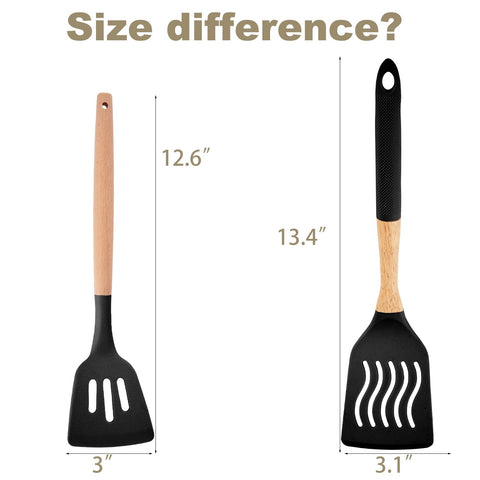 Gaixvny round spatula glides smoothly for delicate foods.